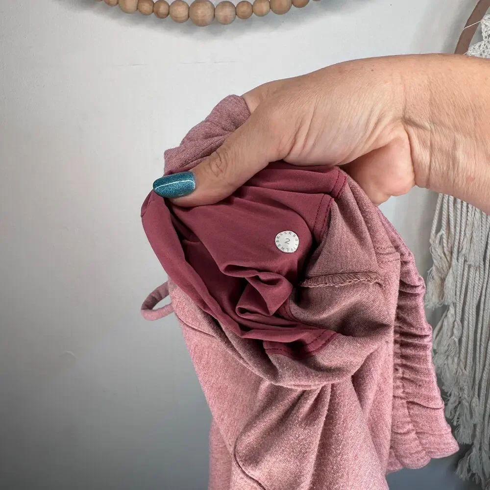 Lululemon At My Leisure Heathered Pink Joggers